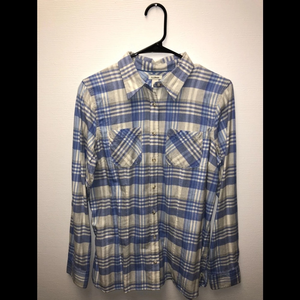 LL Bean Small Plaid Flannel Shirt